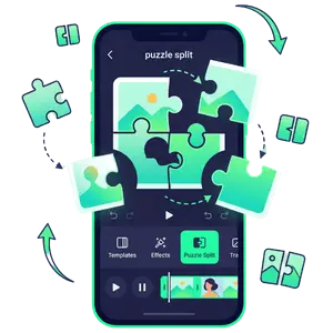 Puzzle Split Effect Template